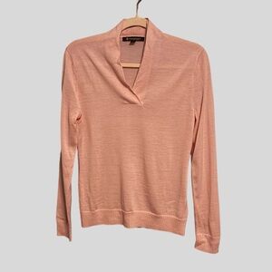 Brooks Brothers 100% Merino Wool Lightweight Pullover Sweater S Blush Pink